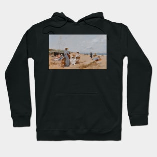 Painting on the Beach by Francesc Miralles Hoodie